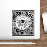 Cosmic Over Cosmetic Die-Cut Sticker - Black and White