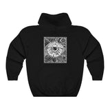 Cosmic Over Cosmetic Hooded Sweatshirt - Black and White