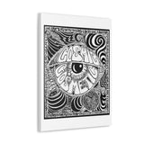 Cosmic Over Cosmetic Limited Edition Canvas Gallery Wraps - White and Black