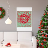 Cosmic Over Cosmetic Limited Edition Large Art Print Poster - Red Mint