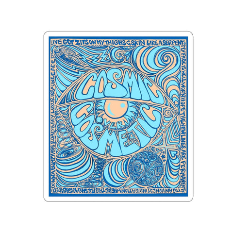 Cosmic Over Cosmetic Die-Cut Sticker - Blue Dune