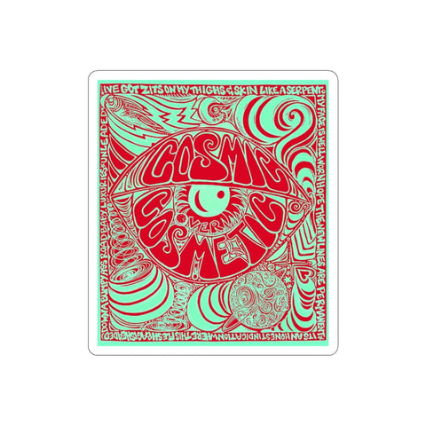 Cosmic Over Cosmetic Die-Cut Sticker - Red Mint