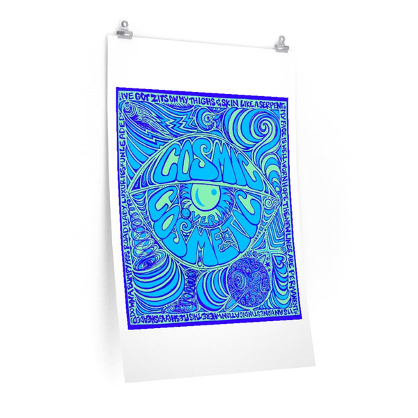 Cosmic Over Cosmetic Limited Edition Large Art Print Poster - Blue Bliss