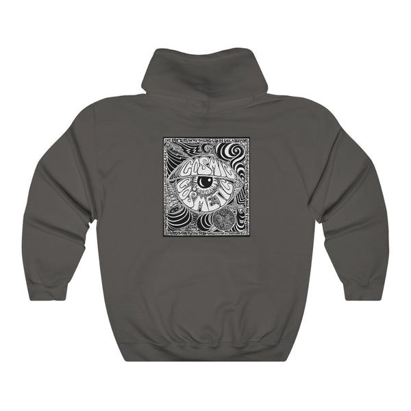 Cosmic Over Cosmetic Hooded Sweatshirt - Black and White