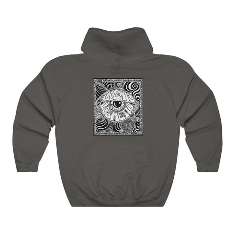 Cosmic Over Cosmetic Hooded Sweatshirt - Black and White