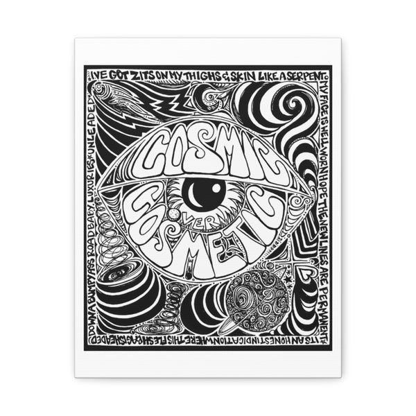 Cosmic Over Cosmetic Limited Edition Canvas Gallery Wraps - White and Black