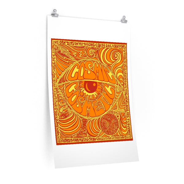 Cosmic Over Cosmetic Limited Edition Large Art Print Poster - Orange Rush