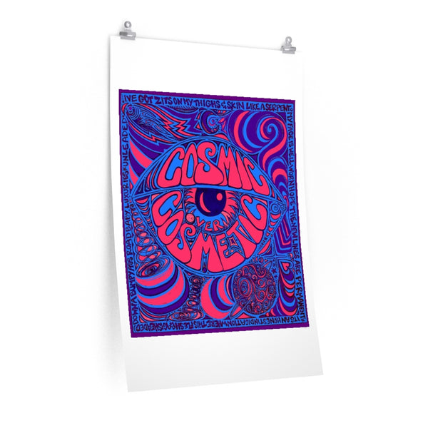 Cosmic Over Cosmetic Limited Edition Large Art Print Poster - Purple Neon