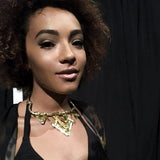 gold star choker necklace